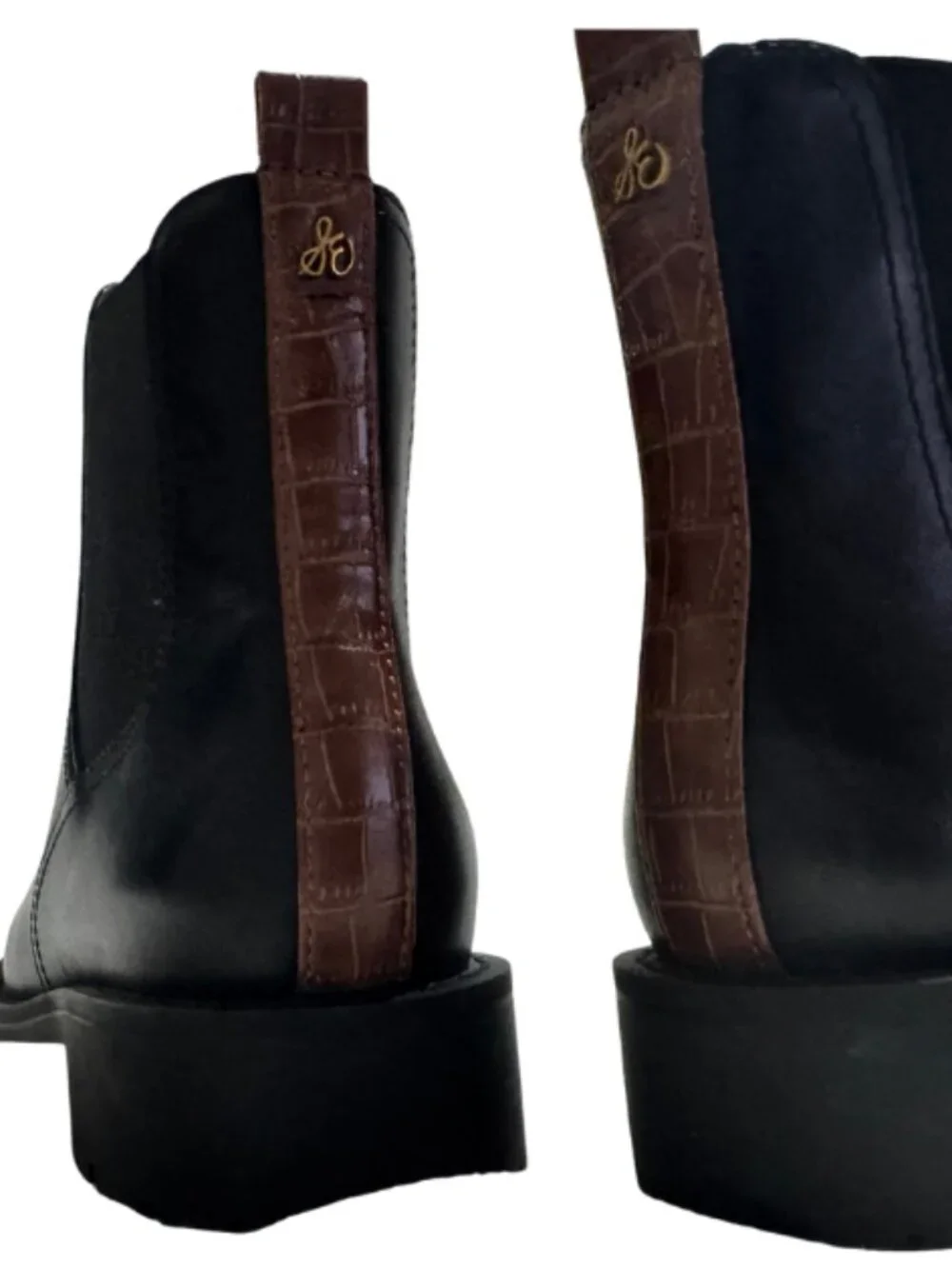 Sam Edelman Laguna Black Leather Chelsea Boots 6M